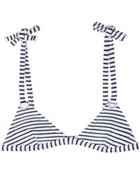 Mara Hoffman Bikini-Oberteil aus Frottee - Blau