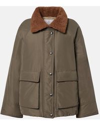 Brunello Cucinelli - Shearling-Trimmed Cotton-Blend Jacket - Lyst