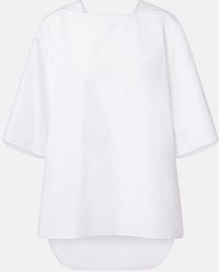 The Row - Hamza Cotton Poplin Top - Lyst