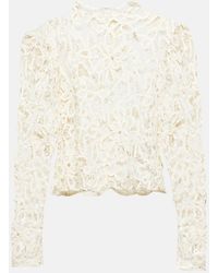 Isabel Marant - Neline Floral Embroidered Cotton Top - Lyst