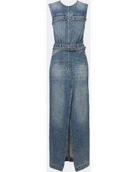 Dries Van Noten - Denim Faded Maxi Dress - Lyst