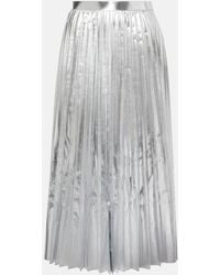 Junya Watanabe - Pleated Metallic-Effect Midi Skirt - Lyst