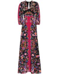 Etro Sequined Paisley Silk Dress - Black