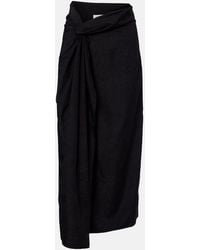 Rohe - Gathered Midi Skirt - Lyst