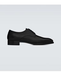 Saint Laurent - Adrien Leather Derby Shoes - Lyst