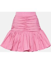 Patou - Ruffled High-rise Faille Miniskirt - Lyst