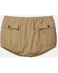Prada - Cotton Poplin Shorts - Lyst