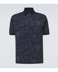 Etro - Polo De Pique De Algodon Floral - Lyst