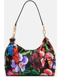 Dolce & Gabbana - Small Floral Satin Shoulder Bag - Lyst