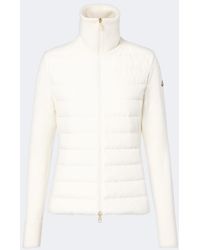 Moncler - Down-Paneled Virgin Wool Cardigan - Lyst