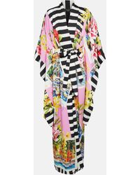 Dolce & Gabbana - Portofino Printed Silk-blend Kimono - Lyst