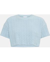 Givenchy - Plage 4g Cotton-blend Terry Crop Top - Lyst