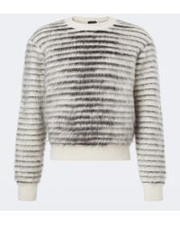Tom Ford - Striped Mohair, Wool, And Silk-Blend Sweater - Lyst