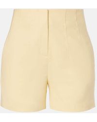 Veronica Beard - Brit High-Rise Linen-Blend Shorts - Lyst