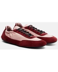 Prada - Collapse Re-Nylon And Suede Sneakers - Lyst