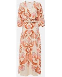 Adriana Degreas - Seashell Silk Maxi Dress - Lyst