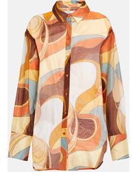 Sir. The Label - Printed Cotton And Silk Shirt - Lyst