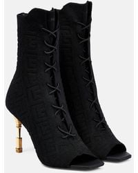 Balmain - ‘Coin’ Heeled Ankle Boots - Lyst