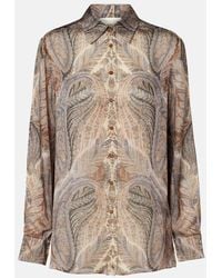 Zimmermann - Chemise Hypnotic En Satin De Soie - Lyst