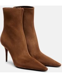 Saint Laurent - Bottines Ashley 90 En Daim - Lyst
