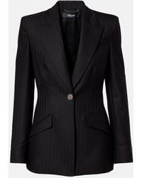 Versace - Pinstripe Virgin Wool Blazer - Lyst