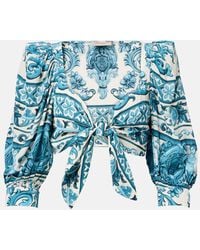 Adriana Degreas - Top Cropped Con Stampa - Lyst