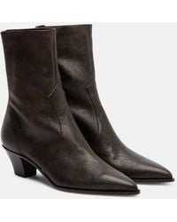 Aquazzura - Brunswick 45 Leather Ankle Boots - Lyst