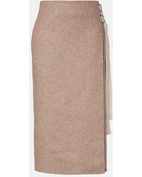 Jil Sander - Wool-Blend Midi Skirt - Lyst