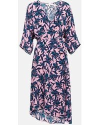 Diane von Furstenberg - Floral Printed Midi Dress - Lyst