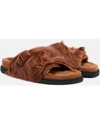 Birkenstock - Zurich Shearling Slides - Lyst