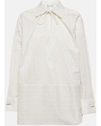 Max Mara - Saletta Pinstripe Cotton And Silk Shirt - Lyst