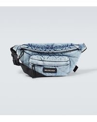 Balenciaga - Explorer Denim Belt Bag - Lyst