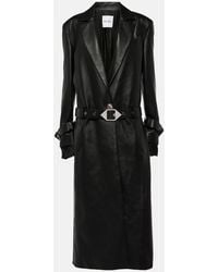 The Attico - Belted Leather Coat - Lyst