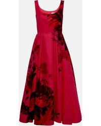 Erdem - Floral Cotton Faille Maxi Dress - Lyst