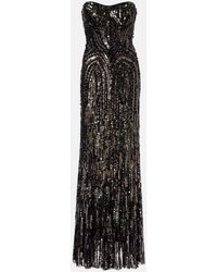 Jenny Packham - Euphoria Sequin-Embellished Strapless Dress - Lyst