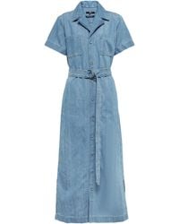7 For All Mankind Emma Chambray Shirt Dress - Blue