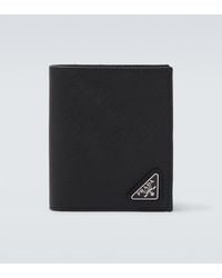 Prada - Logo Saffiano Leather Wallet - Lyst