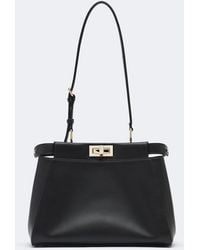 Fendi - Peekaboo Small Leather Tote Bag - Lyst