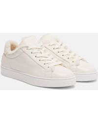Tod's - Cassetta Shearling-Lined Leather Sneakers - Lyst