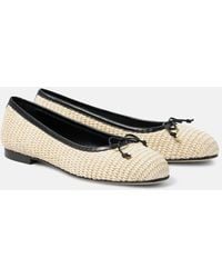 Manolo Blahnik - Veralli Raffia Ballet Flats - Lyst