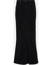 Balenciaga - Mid-rise Denim Maxi Skirt - Lyst