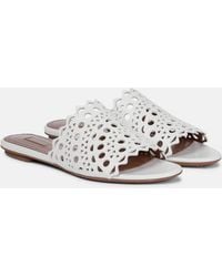 Alaïa - Vienne Leather Sandals - Lyst