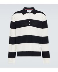 Thom Browne - Polo in cotone a righe - Lyst