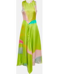 ROKSANDA - Printed Silk Midi Dress - Lyst