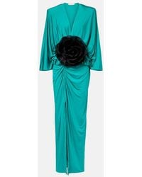 JACQUES WEI - Floral-Applique Jersey Maxi Dress - Lyst