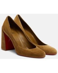 Christian Louboutin - Miss Sab 85 Suede Pumps - Lyst