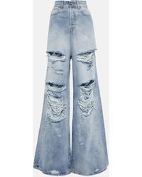 Vetements - Distressed High-rise Jeans - Lyst