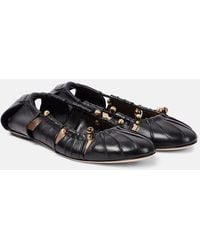 Chloé - Ballerines En Cuir À Plis, Découpes Et Ornements Luna - Lyst