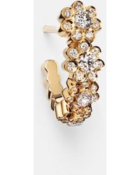 Sophie Bille Brahe - Petite Boucle De Fleurs 18Kt Earrings With Diamonds - Lyst