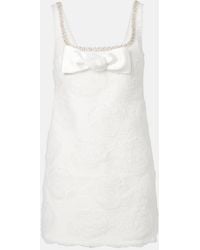 Self-Portrait - Embellished Floral Tulle Minidress - Lyst